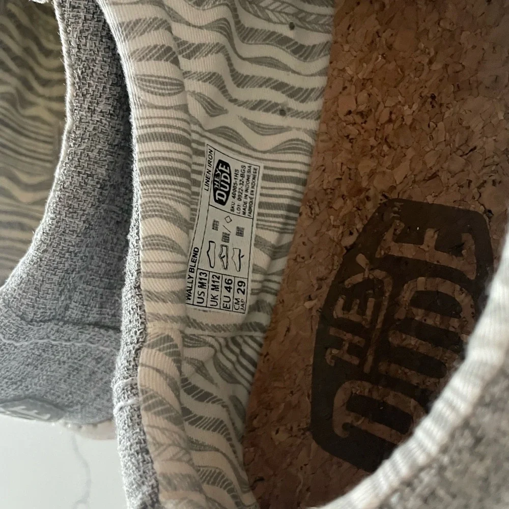 Hey Dude Men's Light Gray Wally Slip-On Loafers - Picture 8 of 8